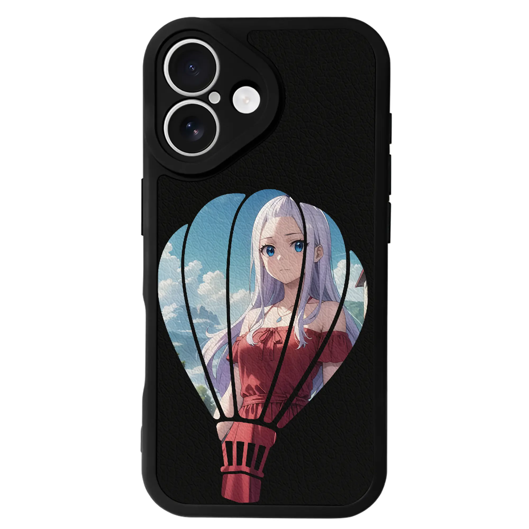 フェアリーテイル グッズ ミラジェーン・ストラウス - IPhone 16シリーズ対応 ・ シリコンスマホケース ・ レザー調 ・ 高精度フィット ・ 耐衝撃 ・ ワイヤレス充電対応 ・ 精密カット